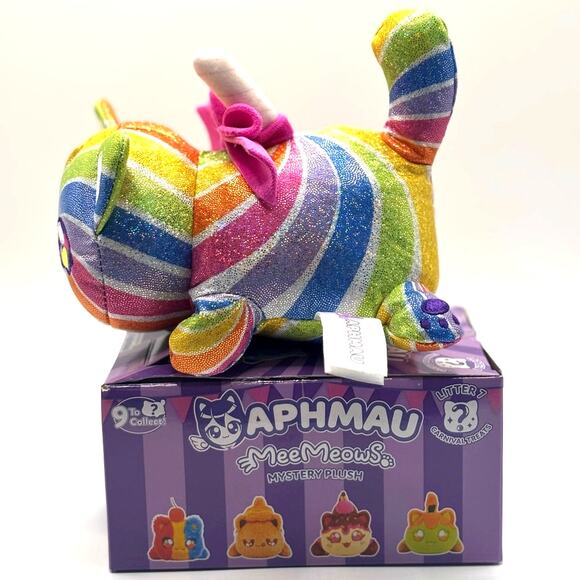 Aphmau Meemeows Lollipop Cat from Litter 7 Carnival Treats, Plush, New w/Box - Picture 4 of 6